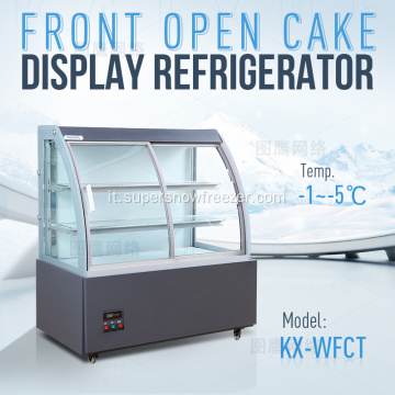 Showcase per il frigorifero per torta self-service aperta frontale